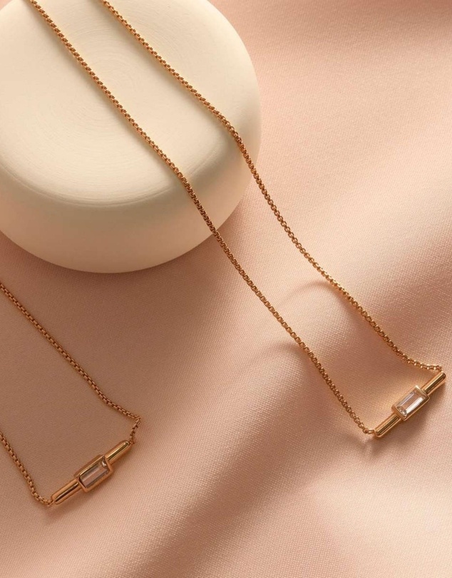 Najo - Skye Rose Gold Cubic Zirconia Necklace