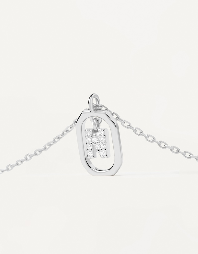 PDPAOLA - Mini Letter N Silver Necklace