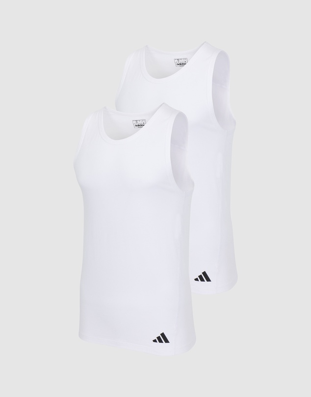 adidas Sportswear - 2 Pack Active Flex Cotton Ergonomic Tank Top