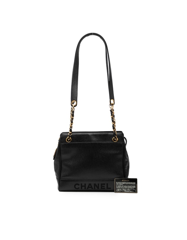 Pre-Loved by Azura Reborn - Pre-Loved Caviar Logo Chain Shoulder Bag