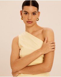 AERE - Shyla Cotton Tuck Detail Mini Dress