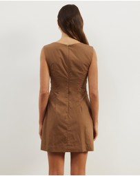 Atmos&Here - Gaia Cotton Gathered Waist Mini Dress