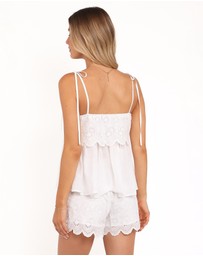 Petal & Pup - Zera Eyelet Top - White