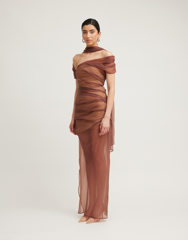 TOJHA - MARCELINE ASYMMETRICAL MAXI DRESS