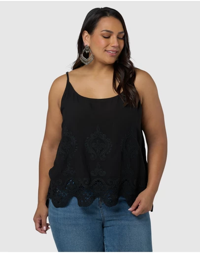 The Poetic Gypsy - Harvest Moon Embroidered Cami