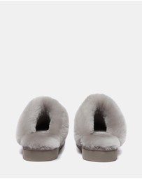 EVERAU - Australian Shepherd Ugg Muffin Slipper Special Cow Suede Upper House Shoes