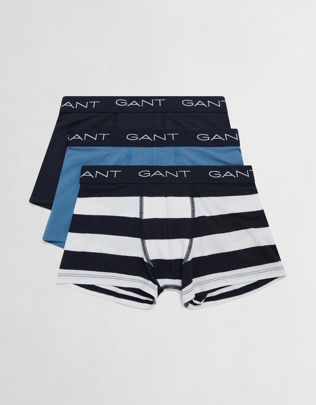 Gant - 3 Pack Stripe Boxer Briefs