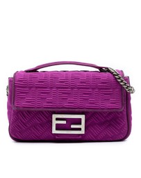 Pre-Loved by Azura Reborn - Pre-Loved Zucca Embossed Technical Fabric Chain Midi Baguette