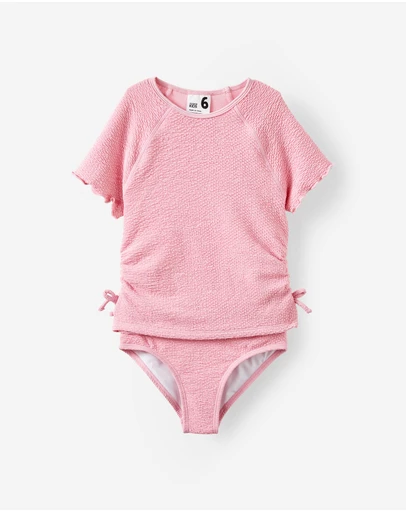 Cotton On Kids - Florence S/S Rashie And Bikini Bottom Set