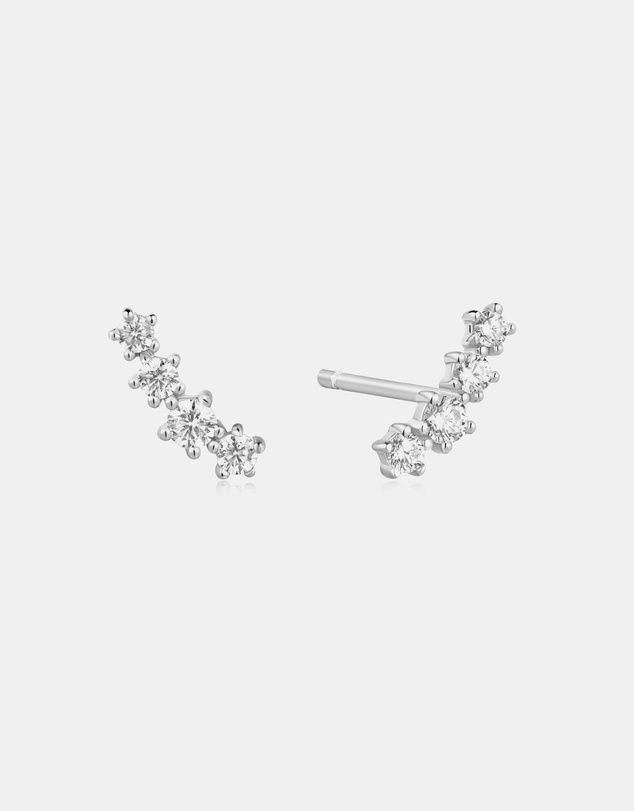 Ania Haie - Silver Sparkle Climber Studs