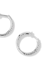 Michael Hill - Hoop Earrings With 0.25 Carat TW Of Diamonds in 10kt White Gold