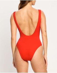 Modibodi - Period Swimwear Scoop Neck One Piece Light Absorbency Poinciana