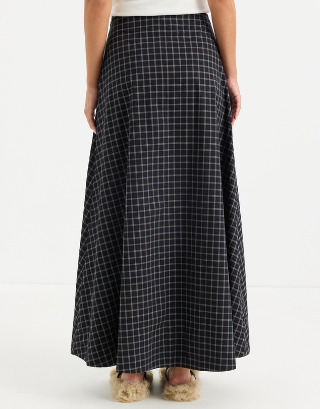 Calli - Alma Check Maxi Skirt