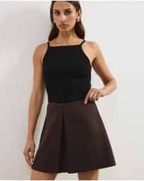 Atmos&Here - Belinda Pleat Tailored Mini Skirt