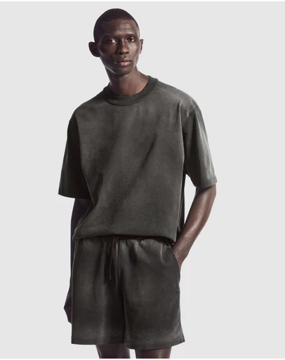 COS - Oversized Faded Mock-Neck Shirt