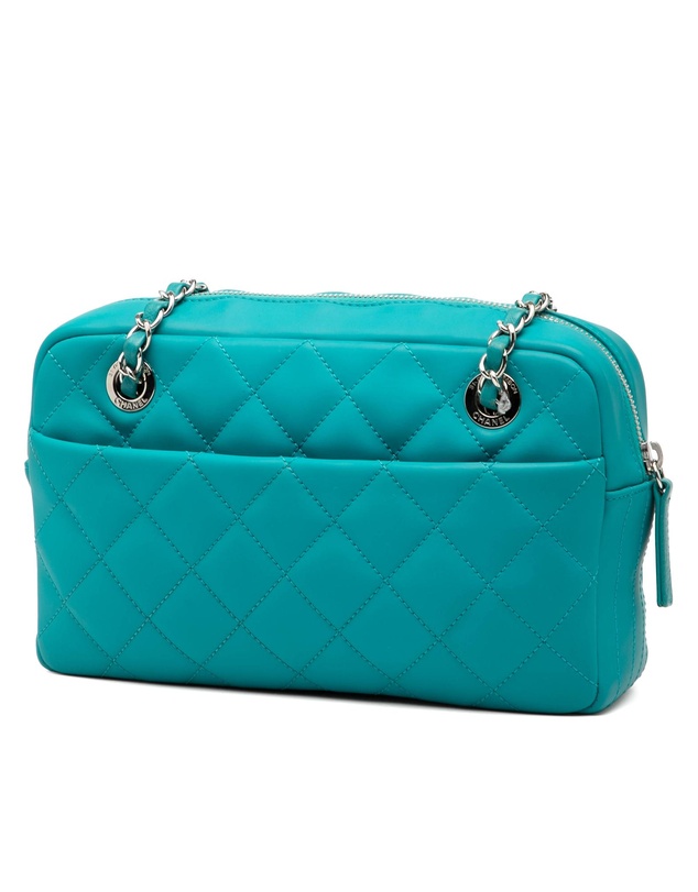 Pre-Loved by Azura Reborn - Pre-Loved Medium CC Quilted Rubberized Lambskin Coco Rain Camera Bag