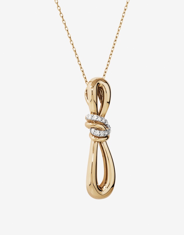 Michael Hill - 0.07 Carat TW Diamond Knots Pendant in 10kt Yellow Gold