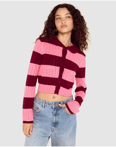 Wine & Pop Pink Stripe