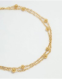 Lovisa - Waterproof Gold Plated Stainless Steel Ball Anklet