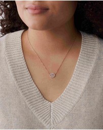 Fossil - Fossil Pearl Disc Two Tone Necklace JF01740791