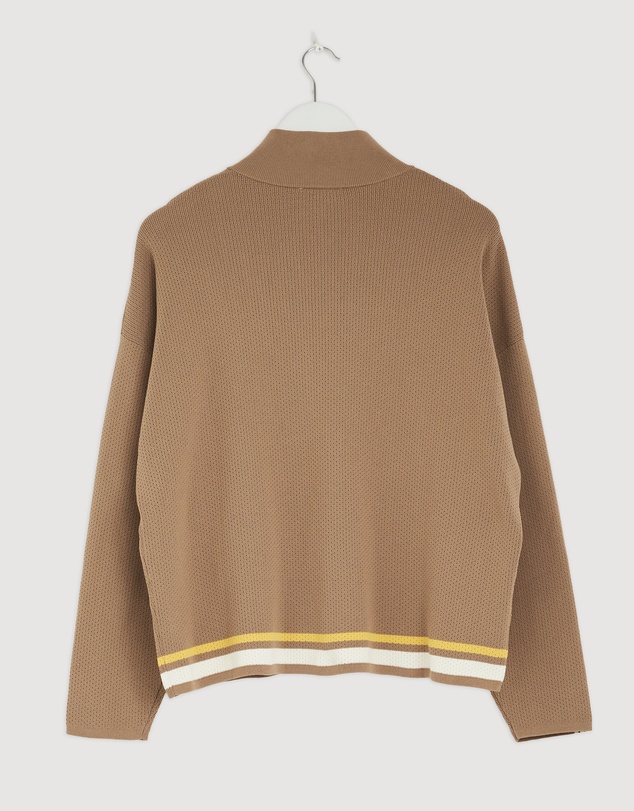 Revibe - Repaired The Upside Veneto Carter Knit Zip Top - AU 8