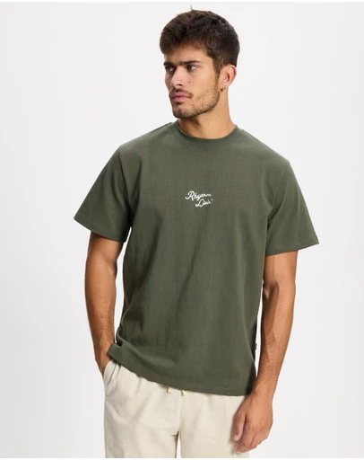 Rhythm - Heavy Vintage Embroidered SS T-Shirt