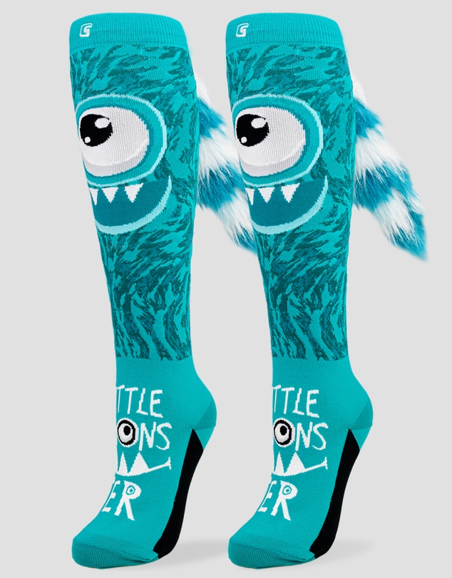 Crazy Skates - Crazy Socks Monster Teal Knee-High Socks