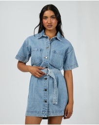All About Eve - Sunny Denim Dress Light Blue