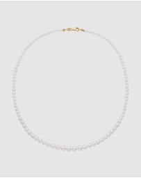 Elli Jewelry - Necklace Pearl Baroque Elegant 925 Sterling Silver Gold-Plated
