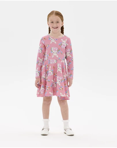 Rock Your Kid - Hunny Bunny Long Sleeve Waisted Dress
