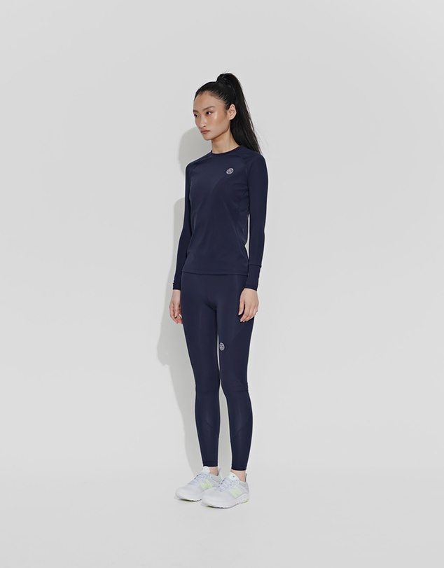SKINS - SKINS Compression Women's Series-2 Gym Clothing Long Tight Navy Blue