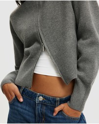Cotton On - Lotus Cinched Zip Knit
