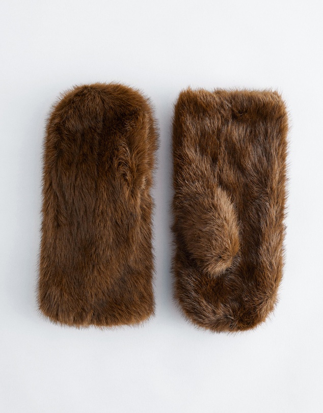 & Other Stories - Faux Fur Mittens