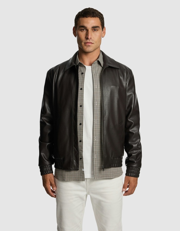 yd. - Scotty Faux Leather Jacket