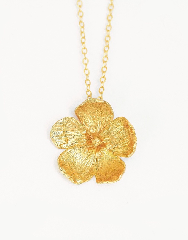 Ottoman Hands - Buttercup Gold Flower Pendant Necklace