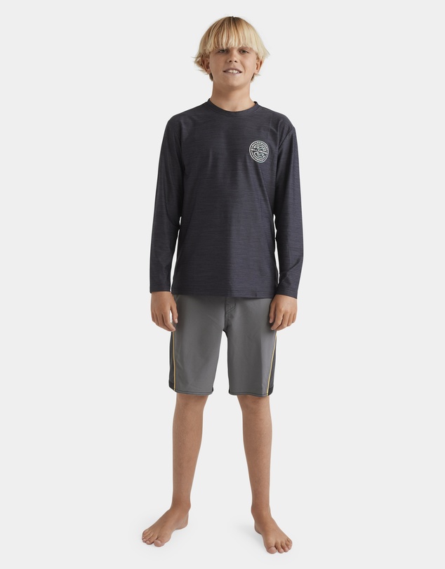 Billabong - Boys 8 to 16 Rotor Shorline Long Sleeve Rash Vest
