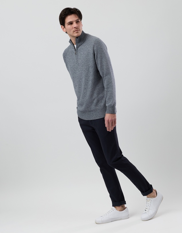 Wayver - Half Zip Wool Blend Knit