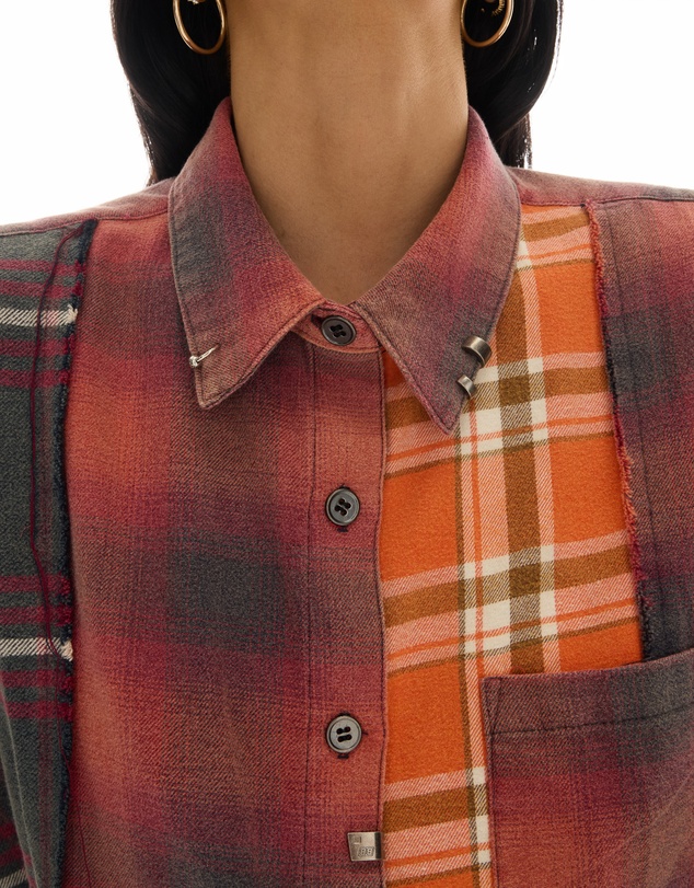 THE TALES - Reworked Pierced Flannel Shirt