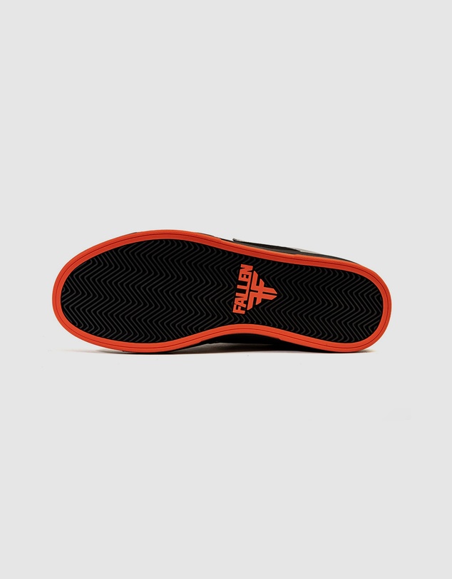 Fallen Footwear - Fallen Footwear Men Trooper Orange Fluro Chris Cole Shoes Black/Silver