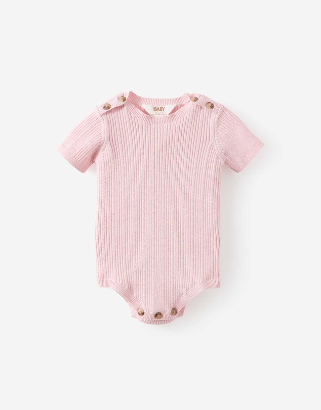 Cotton On Kids - Baby Organic Blend Knit Short Sleeve Bubbysuit