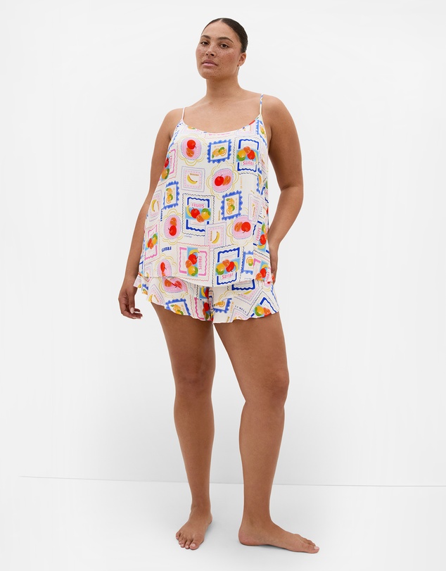 City Chic - Kitty Citrus Print Pyjama Set