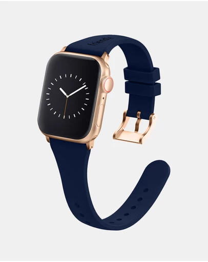 Friendie - Slim Silicone Band with Classic Gold Buckle – The Gippsland – Apple Compatible