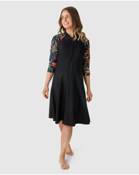 Modest Mermaid - Aztec zip swim dress SPF50+