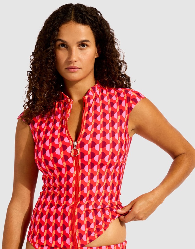 Seafolly - Sorrento Cap Sleeve Sunvest Bikini Top