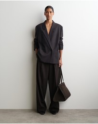 COS - Checked Double-Breasted Blazer