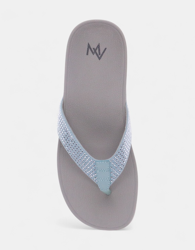 Mia Vita - Allora Toe Post Sandal - Jade Rhinestone