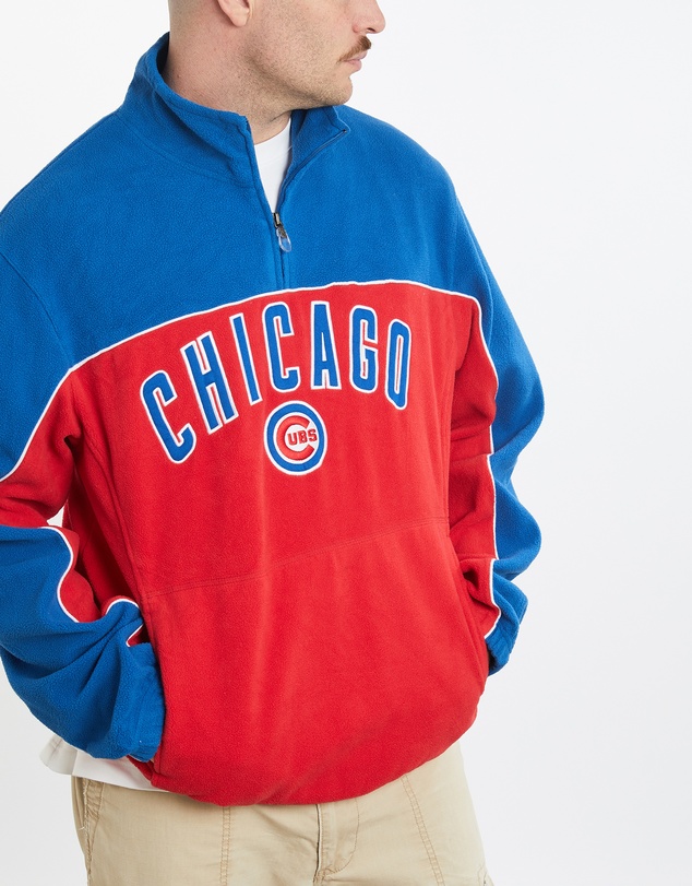 Vintage by The Real Deal - Pre Loved - Vintage MLB Chicago Cubs Quarter Zip Fleece Sweatshirt