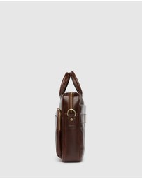 Republic of Florence - Pretoria Brown Leather Laptop Briefcase