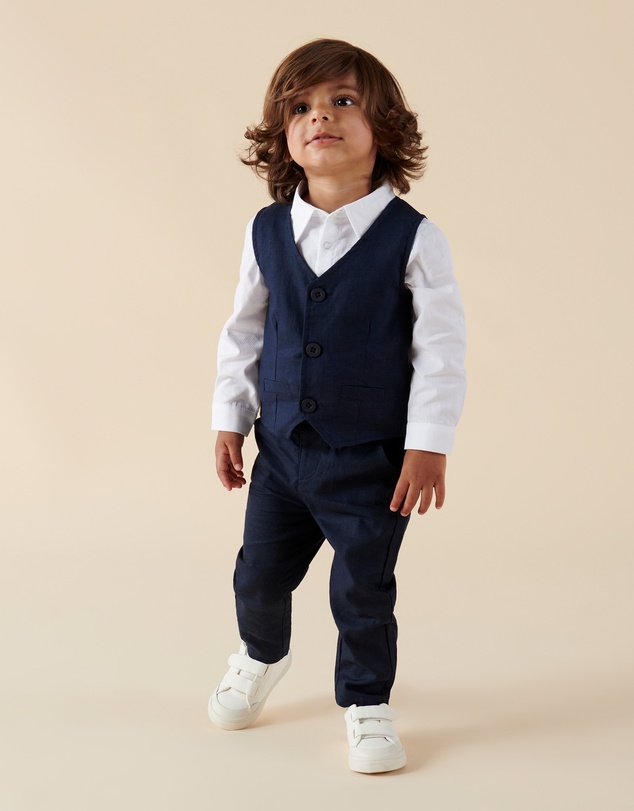 Designer Kidz - Finley Linen Vest