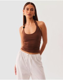 SNDYS - LEXIE TWIST HALTER TANK - ICONIC EXCLUSIVE